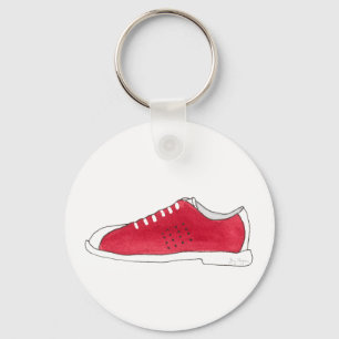 Att bowla skor Keychain Nyckelring