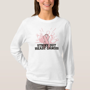 Att bowla slår ut bröstcancer tee shirt