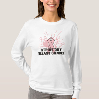Att bowla slår ut bröstcancer tee shirt