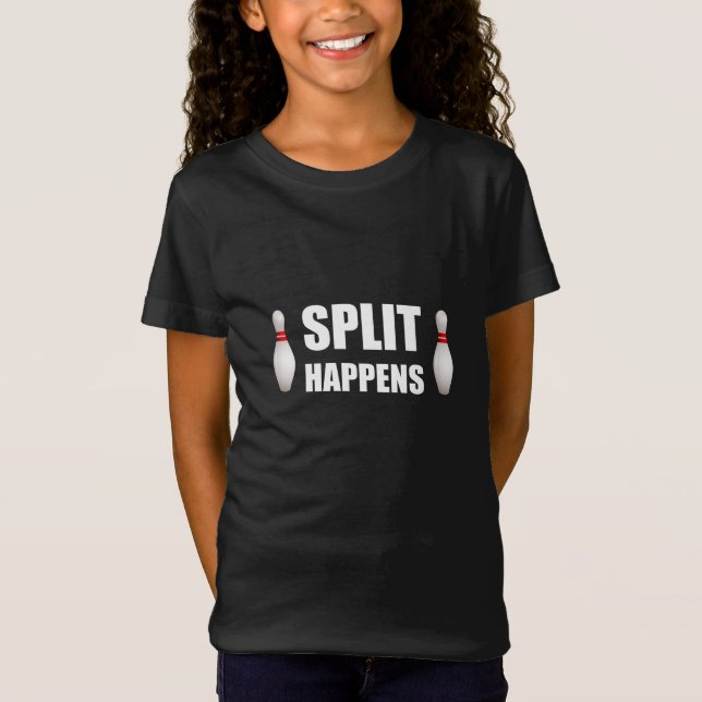 Att bowla splittring händer tee shirt (Framsida)