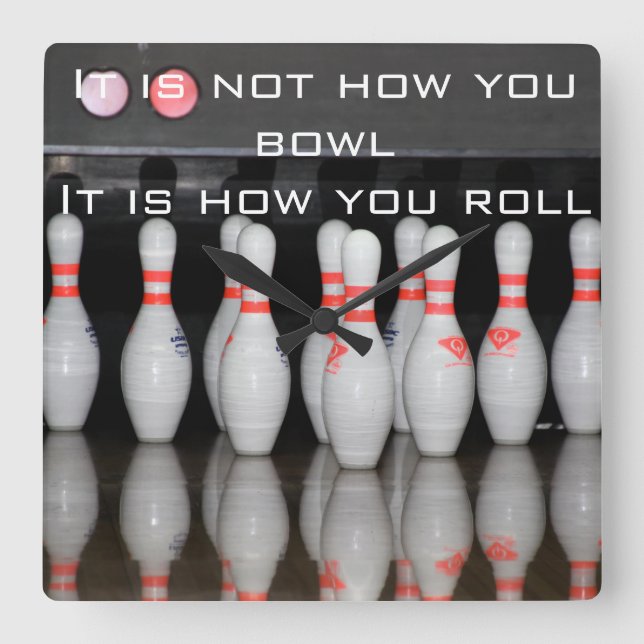 Att bowla tar tid på fyrkantig klocka (Framsida)