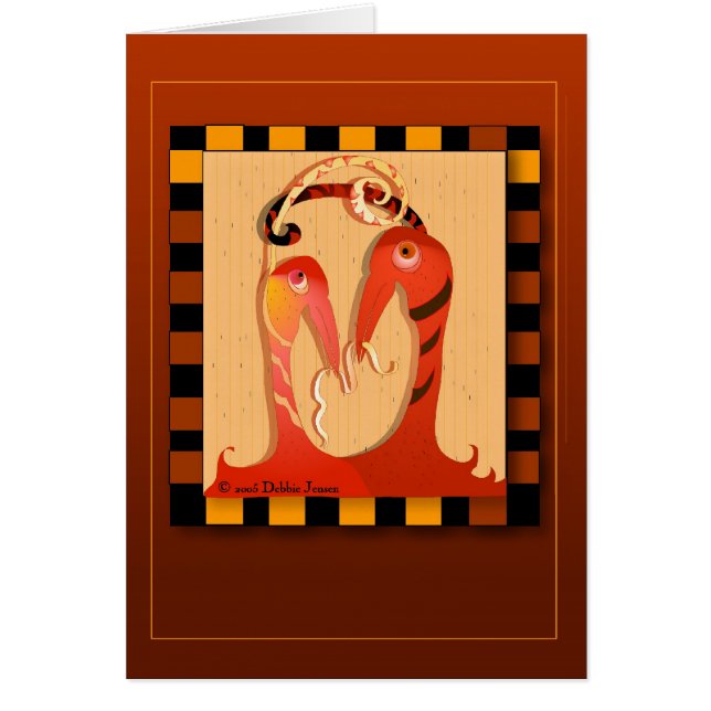 Att bry sig och dela av Debbie Jensen Hälsningskort (Framsidan)