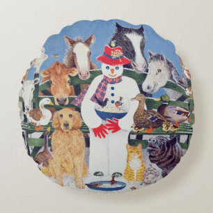 Att bry sig rund kudde