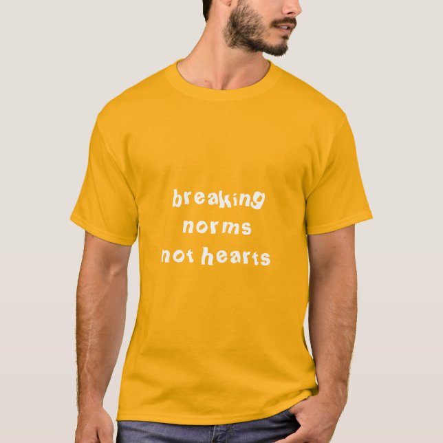 att bryta mot normer, inte hjärta t shirt (Framsida)