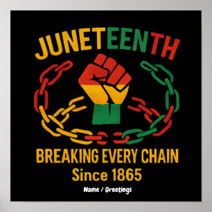 Att bryta varje kedja sedan 1865 – Juneteenth fri Poster