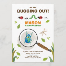 Att bugga ut födelsedaginbjudaninsekten buggar