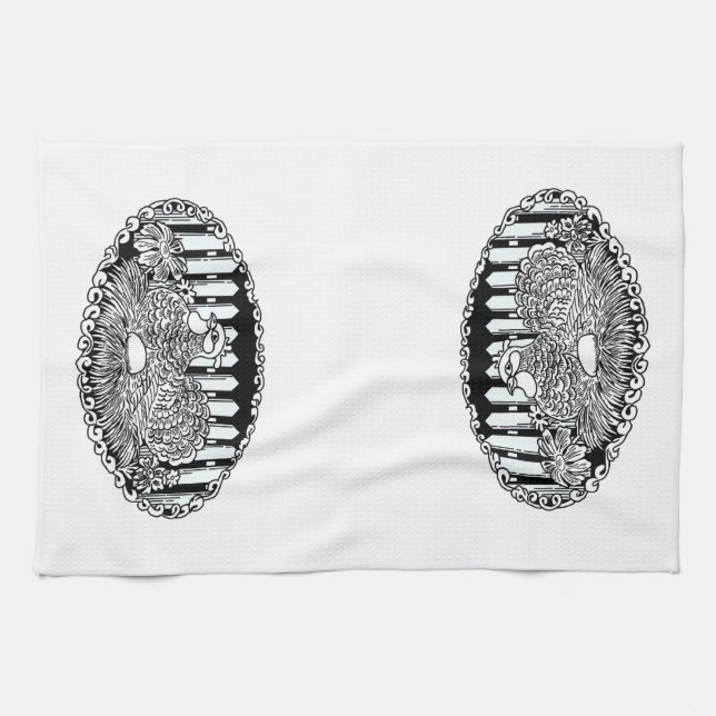 Att bygga bo boxas hönan kökshandduk (Horisontell)