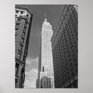Att bygga för empire state som är svartvitt, poster