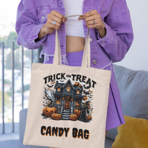 Att byta Halloween firande i ett spooky-hus Tygkasse