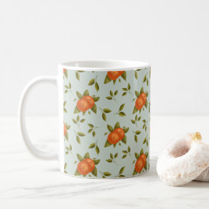 Att byta Orange Mönster mot Light Teal Backgroun Kaffemugg