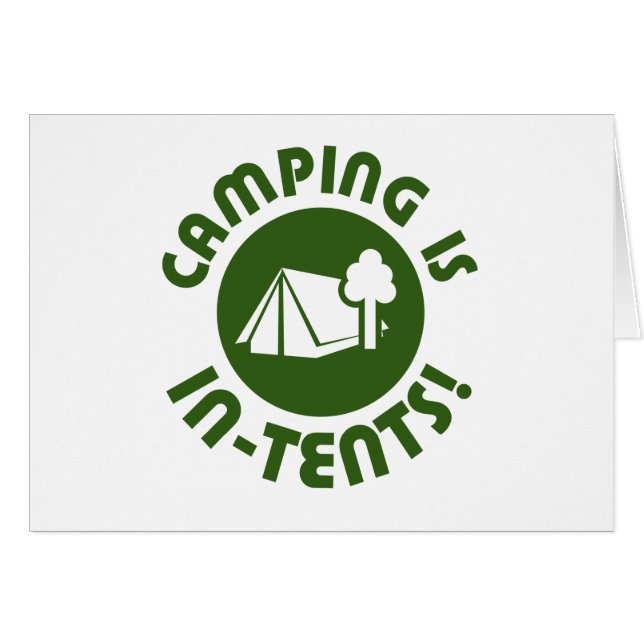 Att campa är i tält hälsningskort (Framsidan Horizontal)