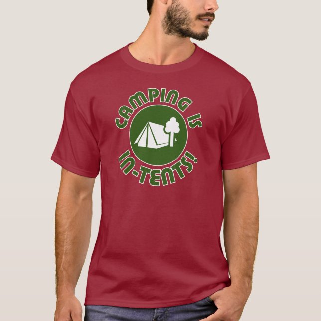 att campa är i-tält t-shirt (Framsida)