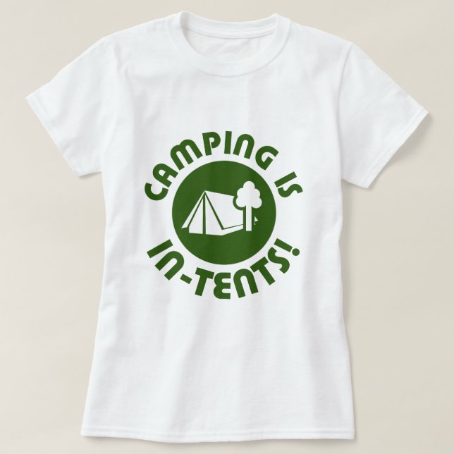 att campa är i-tält t-shirt (Design framsida)