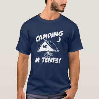 Att campa är i tältskjorta t-shirt