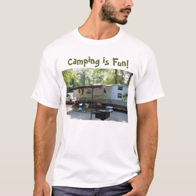 att campa fotoet som campar är roligt! tee (Framsida)