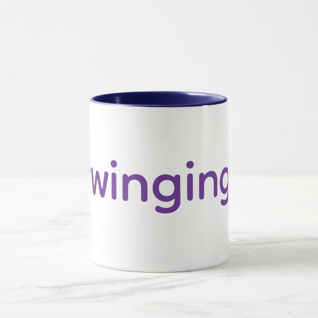 Att chansa en minimal typografi   mugg (Center)
