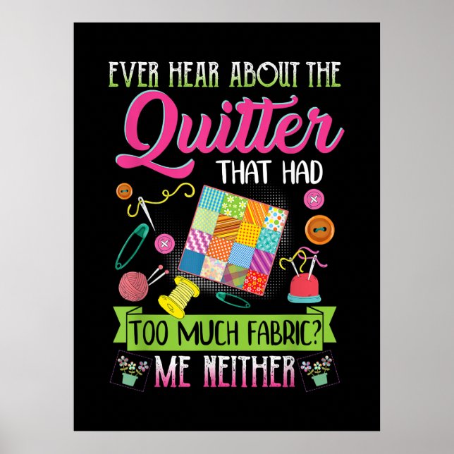 Att citera kvinnor citat om Quilter Poster (Framsidan)