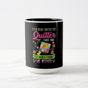 Att citera kvinnor citat om Quilter Två-Tonad Mugg