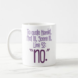 "Att citera roliga Hamlet"… Kaffemugg