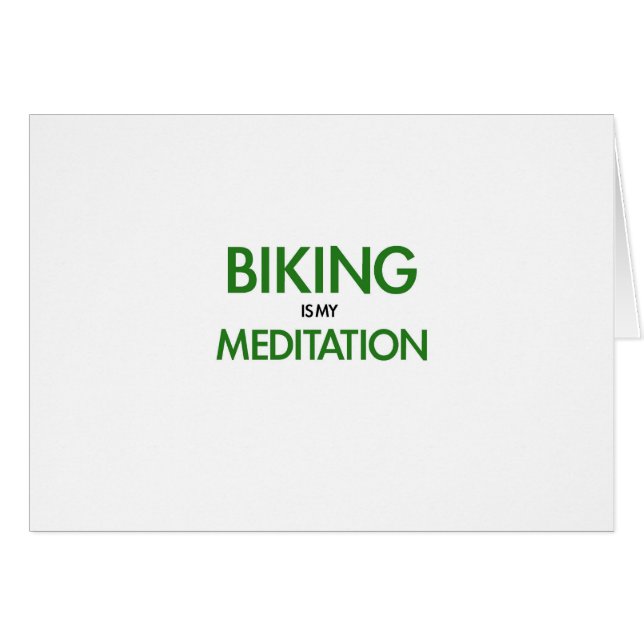Att cykla är min meditation hälsningskort (Framsidan Horizontal)