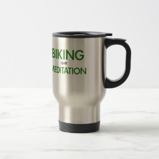 Att cykla är min meditation resemugg