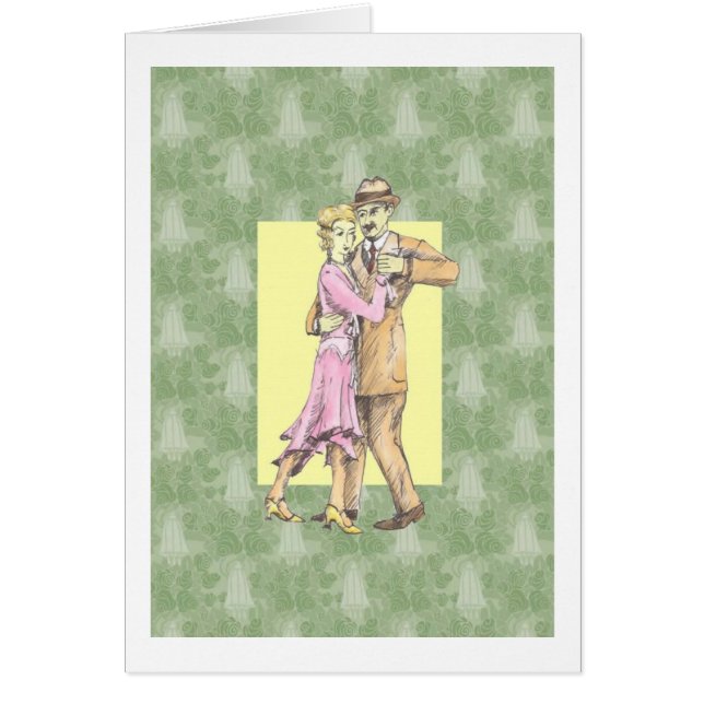 Att dansa kopplar ihop hälsningskort (Framsidan)