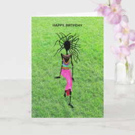 Att dansa på grönten Grass Birthday Card Kort