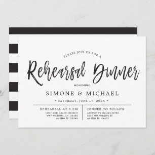 Att dansa skrivar vitrepetition middag för svart   inbjudningar