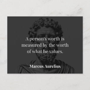 Att definiera värde: Marcus Aurelius om värderinga Vykort