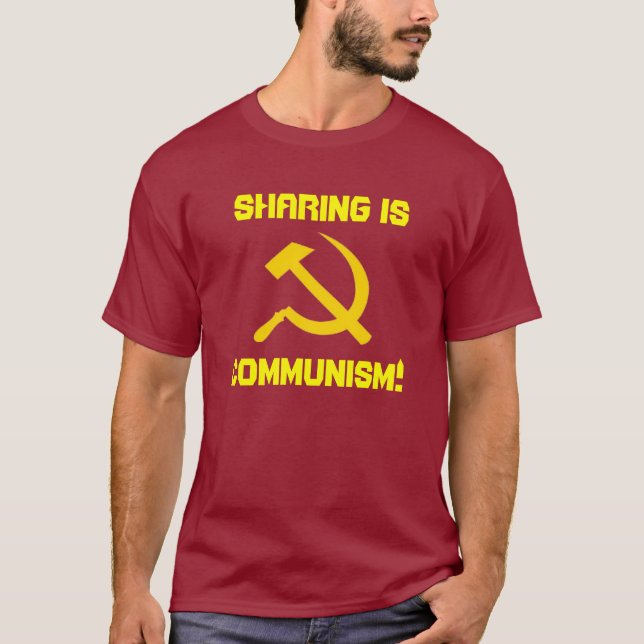 Att dela är kommunism! tröja (Framsida)