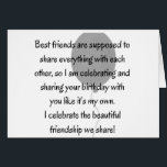 ATT DELA EN BIRTHDAY *FRIEND* ÄR SÅ "FANTASTISK"!! HÄLSNINGSKORT<br><div class="desc">ATT DELA EN BIRTHDAY MED HONOM ELLER HENNE - EN VÄNNE - EN FAMILJEMEDLEM - KAN BARA VARA ***FANTASTISK**,  SÅ LÅT HONOM ELLER HENNE VETA MED DETTA MYCKET KORT OCH TACK OM DU GÖR DET:)</div>