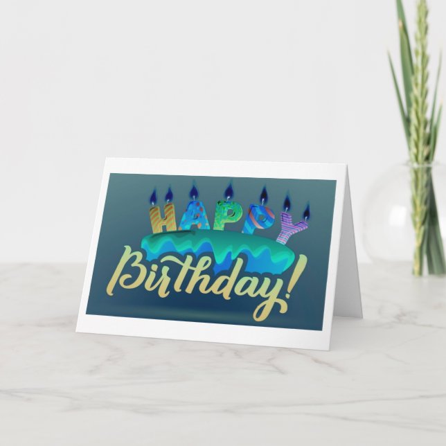 **ATT DELA EN BIRTHDAY MED DIG** ÄR "Fantastisk!!! Kort (Framsida)