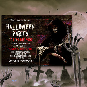 Att dö för grimregn i Halloween fest Inbjudningar