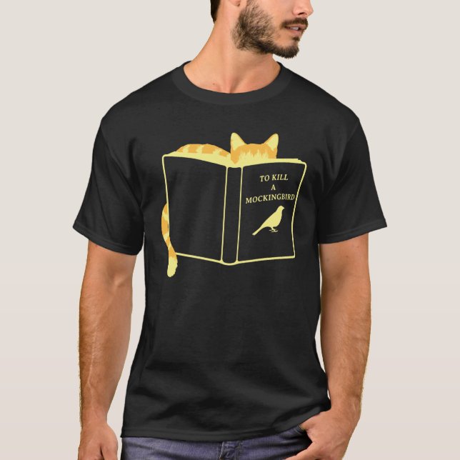 Att döda en mockingbird katt t shirt (Framsida)