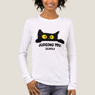 Att döma dig tyst, katt humor meme t shirt