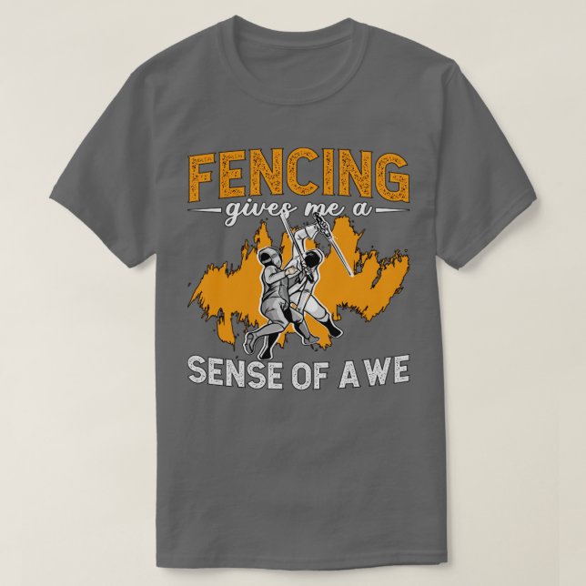 Att döma Ge mig en känsla av Longswords Duel Fence T Shirt (Design framsida)