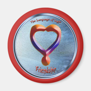 Att doppa på symbolen för Vänskap Magnet