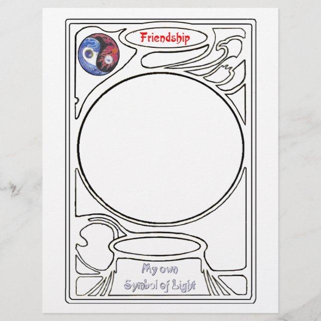 Att doppa på symbolen för Vänskap Reklamblad (Framsidan)