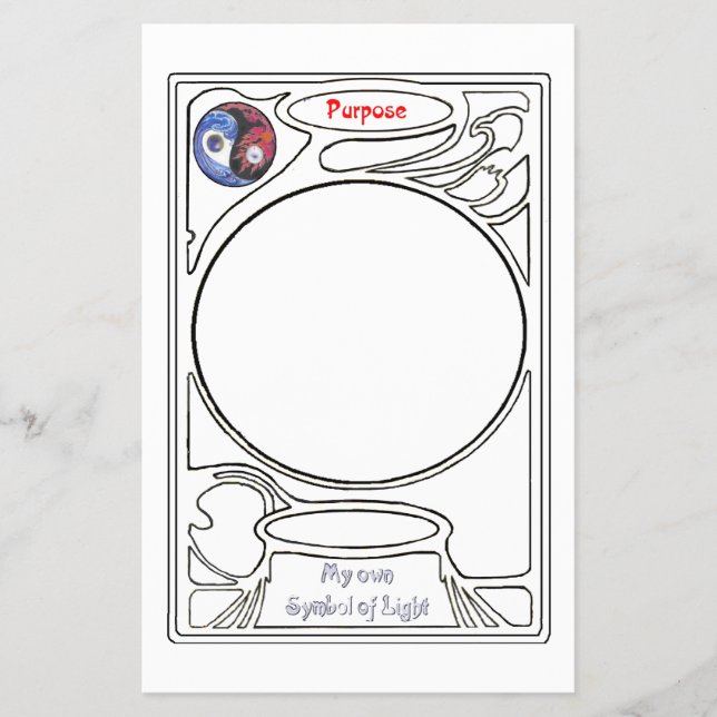 Att doppa på symbolen Syfte Flygblad (Framsidan)