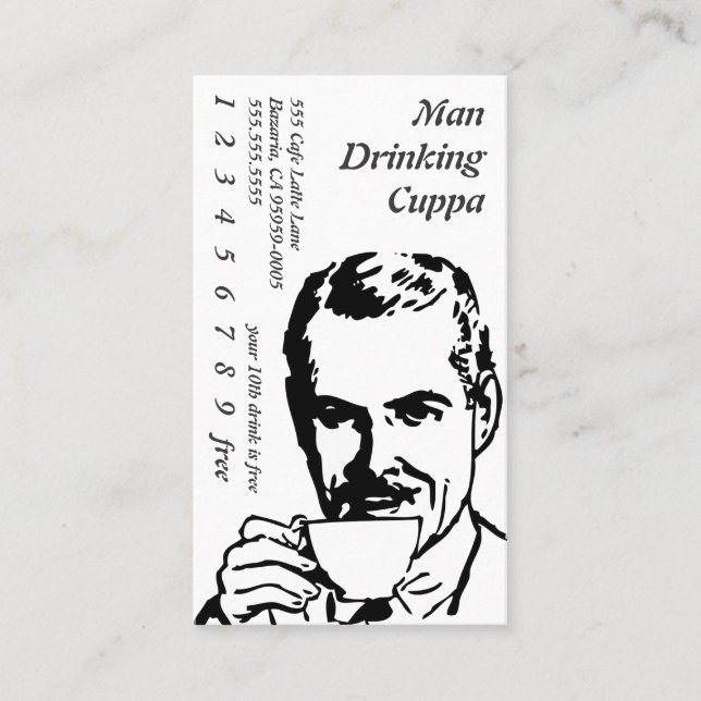 Att dricka för kaffe fodrar konstmorgonen Cuppa Lojalitetskort (Framsida)