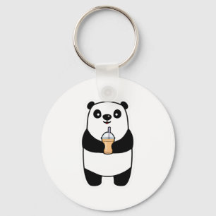 Att dricka för Panda bubblar Tea Nyckelring
