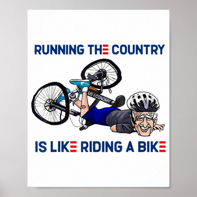 Att driva Land är som att rida en bike-funny BI Poster (Framsidan)