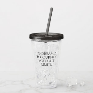 Att drömma inspirerar är att resa.. take away mugg