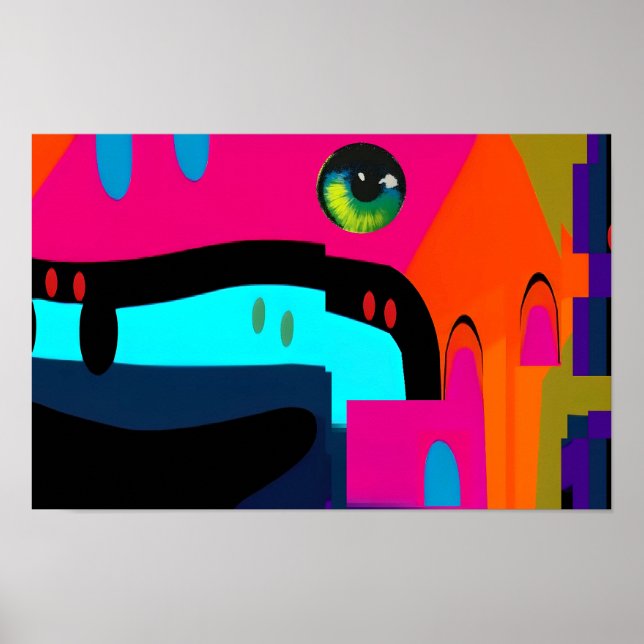 Att drömma om Bygg Ken Gage Surrealism Poster (Framsidan)