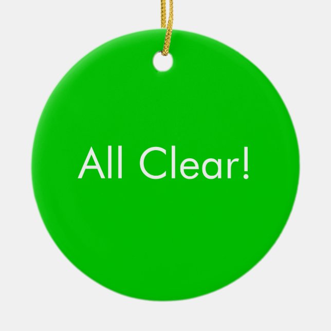 Att dumpa som är pågående/alla badrumdörren, julgransprydnad keramik (Framsidan)