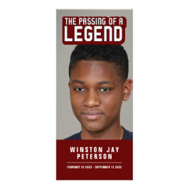 Att en legendisk modern mörk-röd minnesstund passe reklamkort