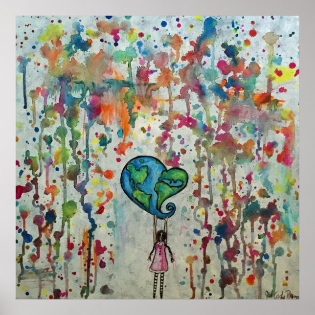 Att erövra Chaos Kärlek Abstrakt Poster (Framsidan)