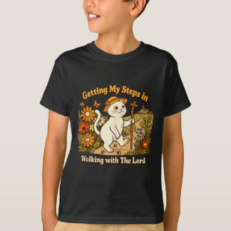 Att få steg i att vandra med Herren Kristna T Shirt