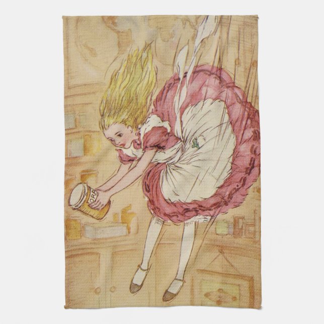 Att falla besegrar kaninhål kökshandduk (Vertikal)