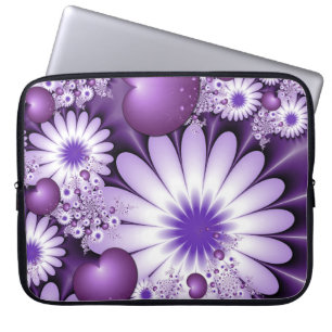 Att falla i kärlek Abstrakt blommor & hjärtan frak Laptop Fodral